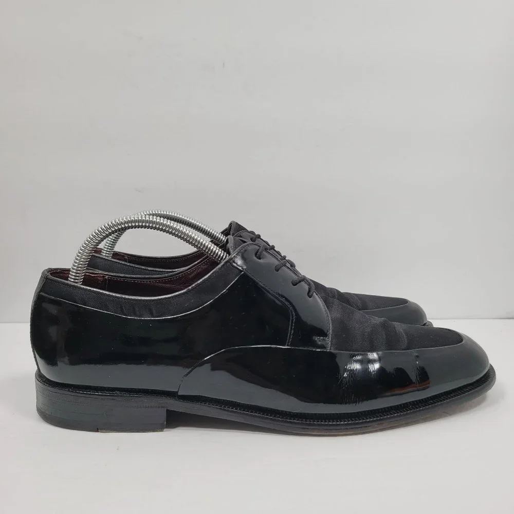 Sandro Moscoloni Crown Derby Oxfords Men's Black Leather Shoes US Size 11